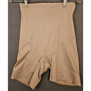 Cupid Hi-Waist Thigh Slimmer Women's Size XL Nude Shapewear Tummy Tuck Firm
